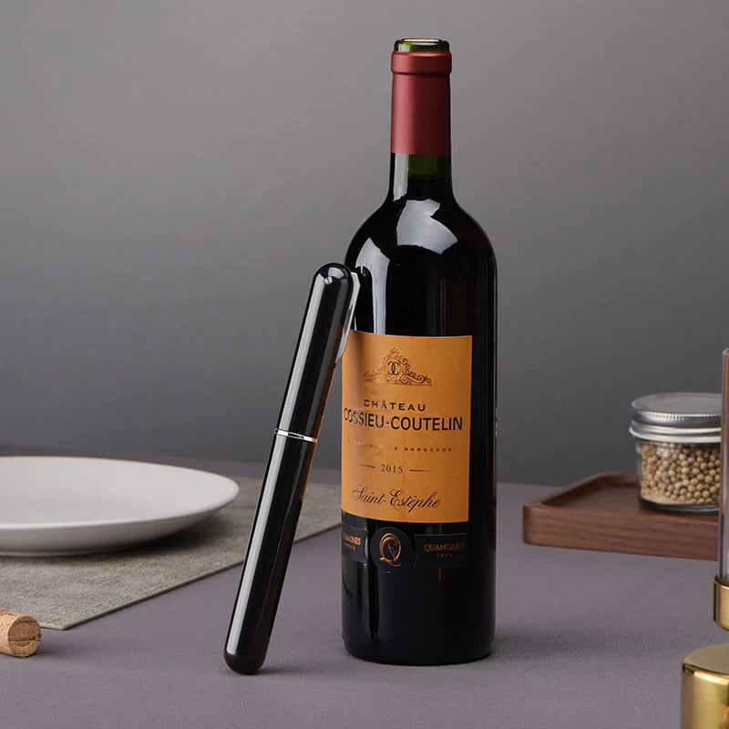 Air pump bottle opener: easy and quick uncorking