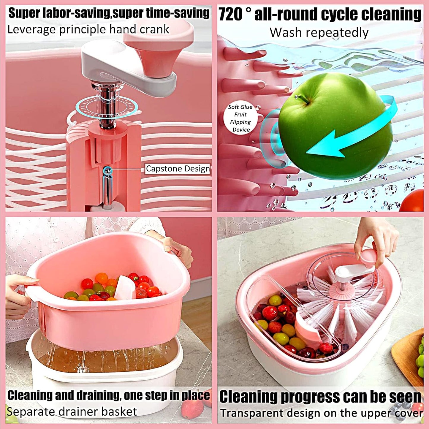 Perfect cleaning of fruits without effort or peeling