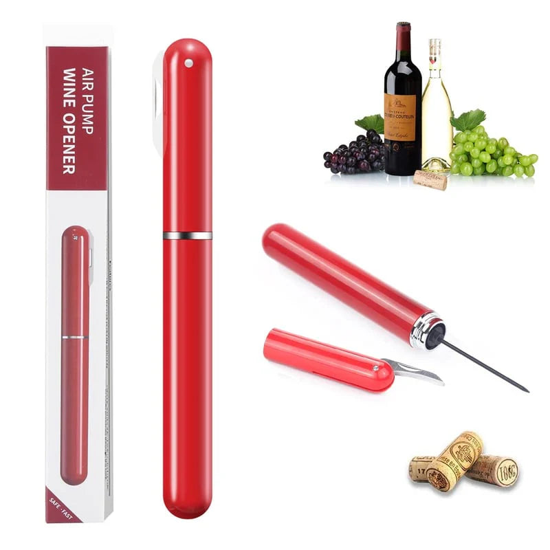 Air pump bottle opener: easy and quick uncorking
