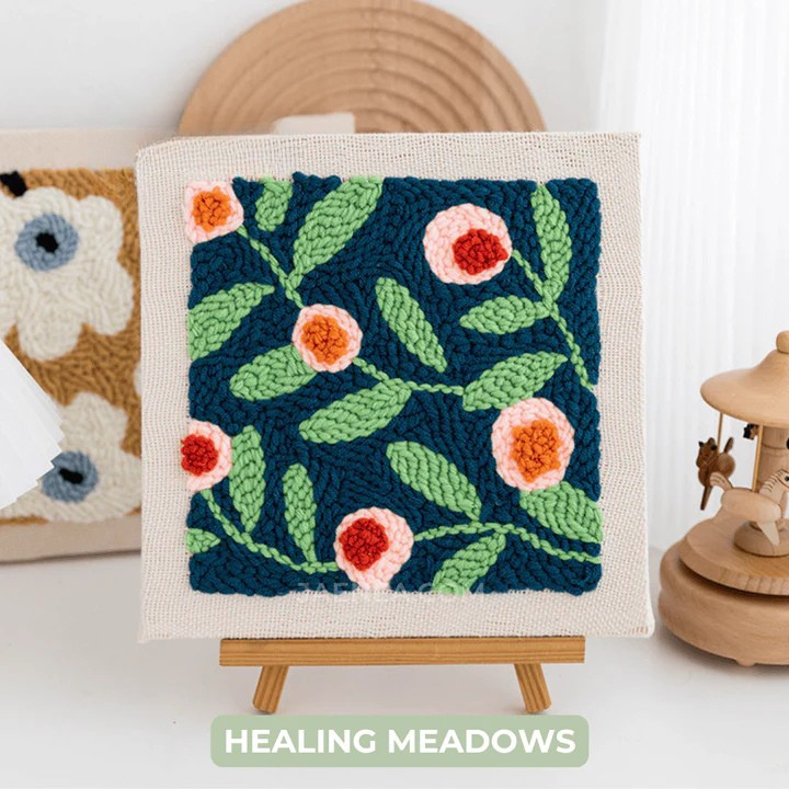 Punch needle embroidery kit