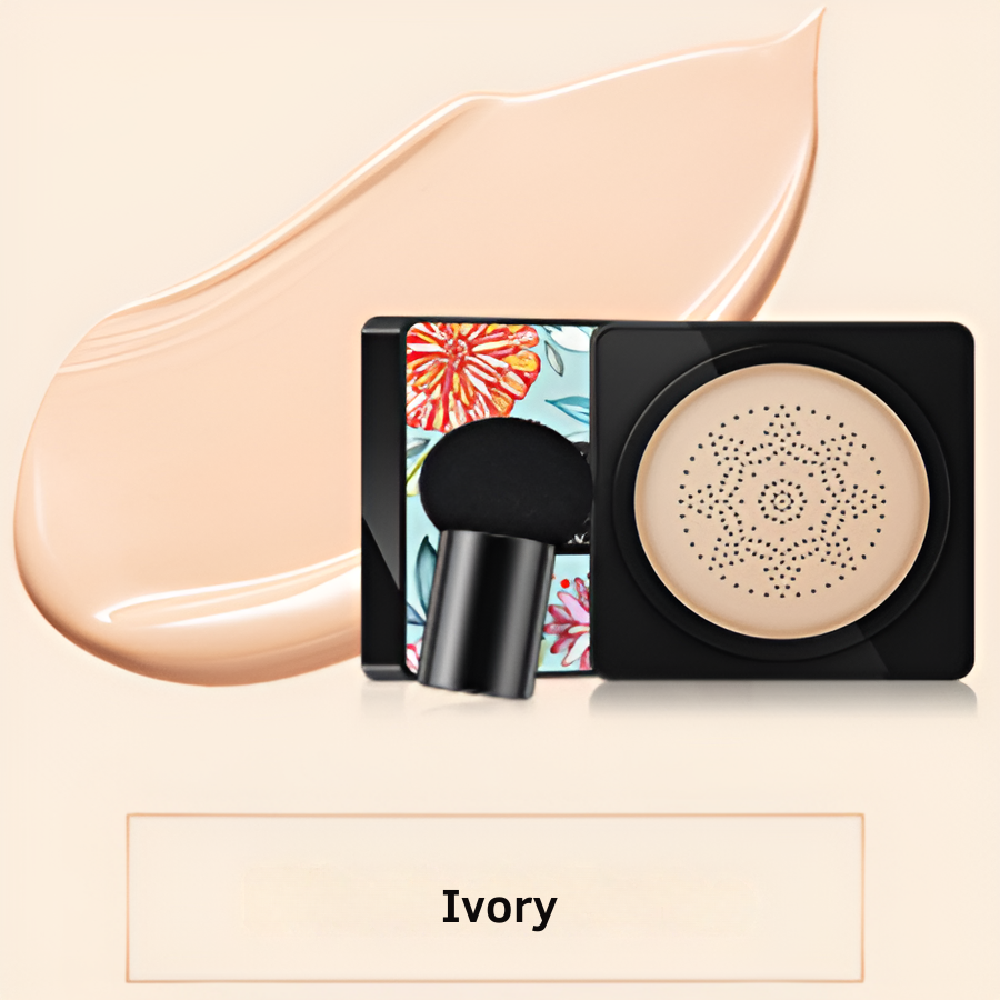 CC cream cushion with mushroom-shaped applicator