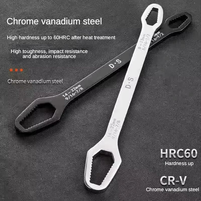 Robust multifunction key for various screws and nuts