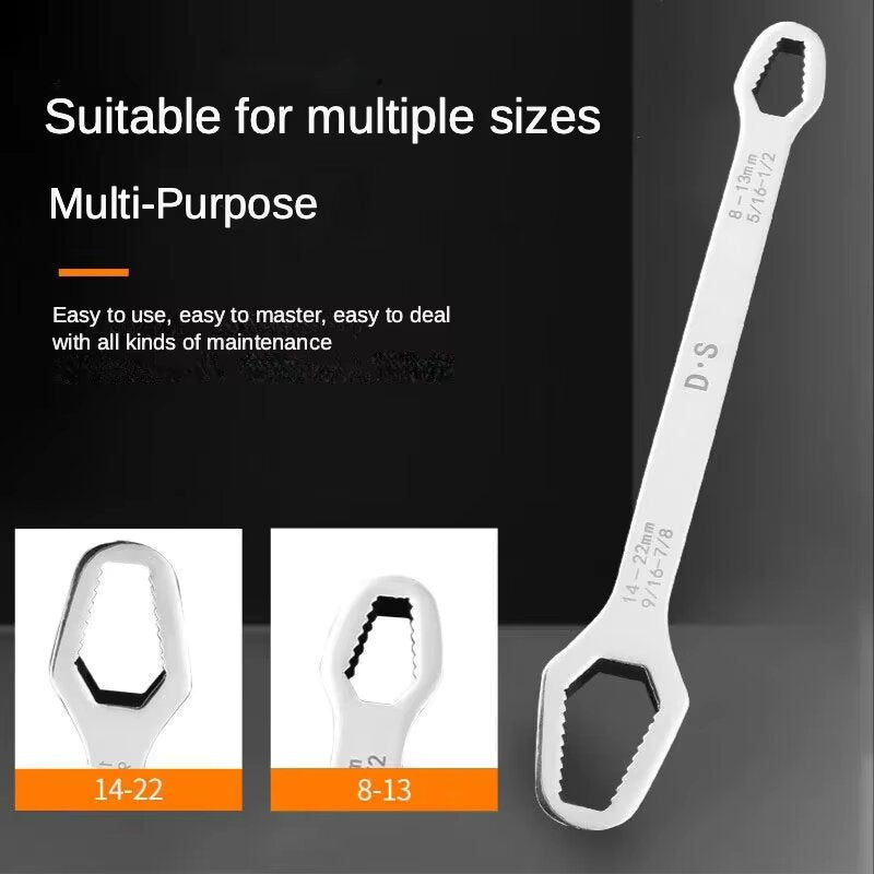 Robust multifunction key for various screws and nuts