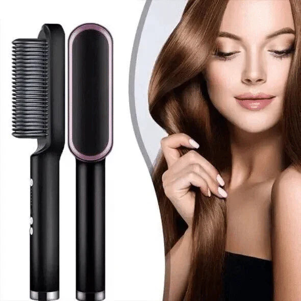 Cabello liso en 2 minutos con cepillo calefactor