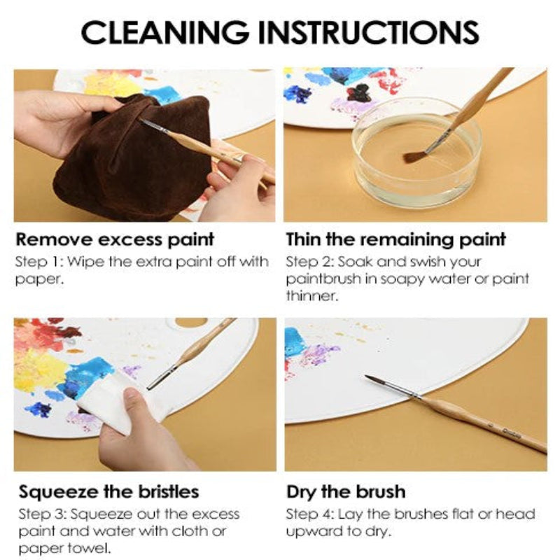 מכחולים מדויקים לפרטים קטנים ומושלמים (x11)