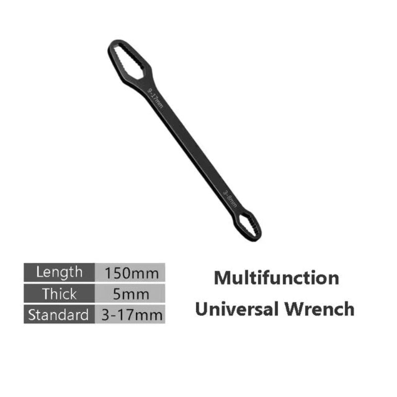 Robust multifunction key for various screws and nuts