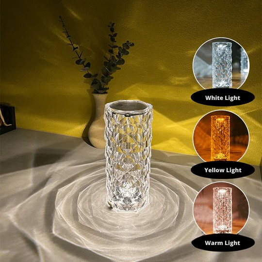 CrystalMax™ - Lámpara de mesa LED con efecto de cristal