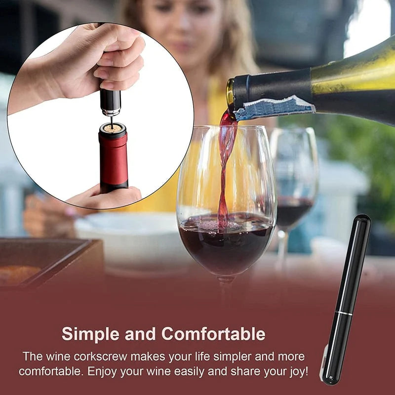 Air pump bottle opener: easy and quick uncorking