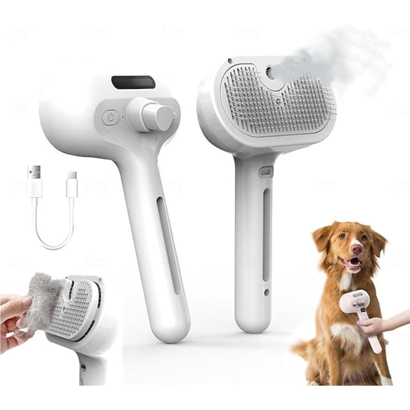2-in-1 massaging brush for a shiny coat