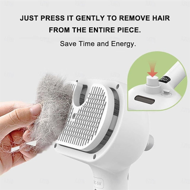 2-in-1 massaging brush for a shiny coat