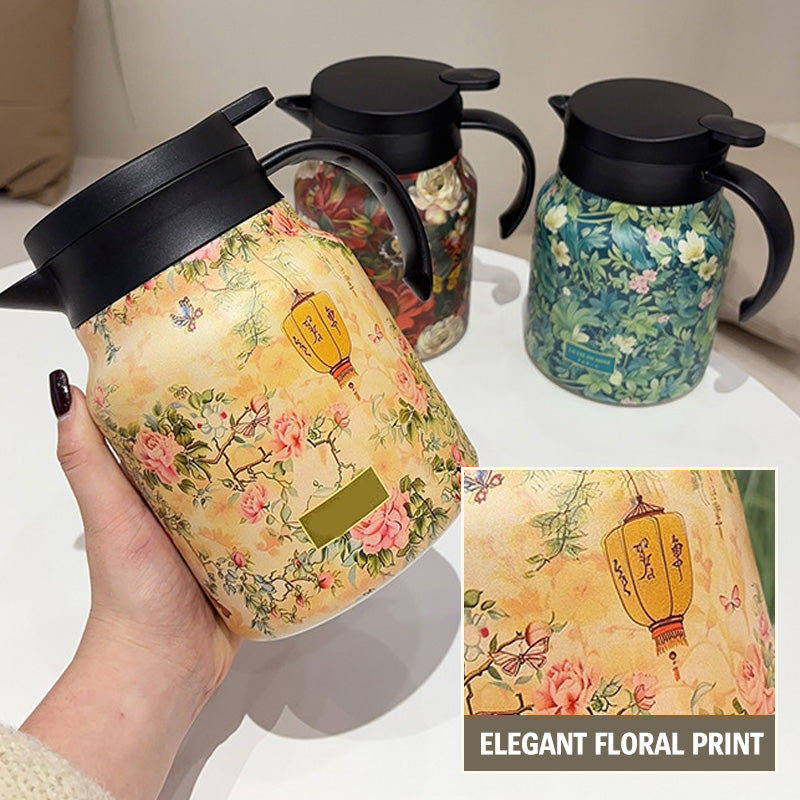 Carafe isotherme florale 1L – Élégante & pratique