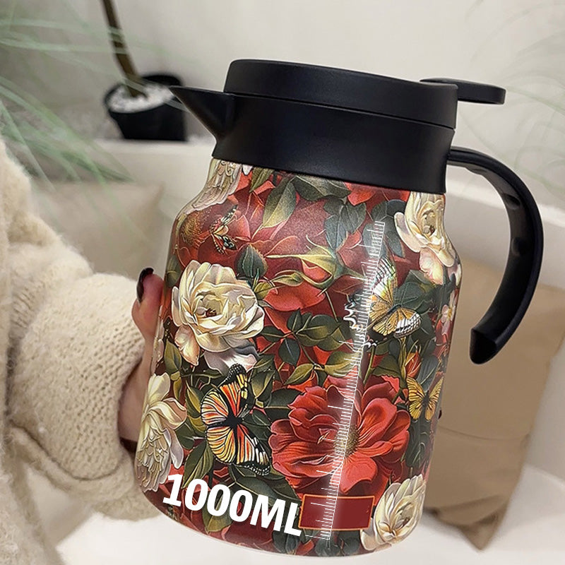 Carafe isotherme florale 1L – Élégante & pratique