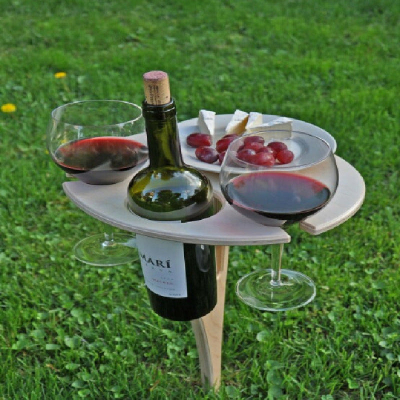 Tavolo portatile per vino e aperitivi perfetti 