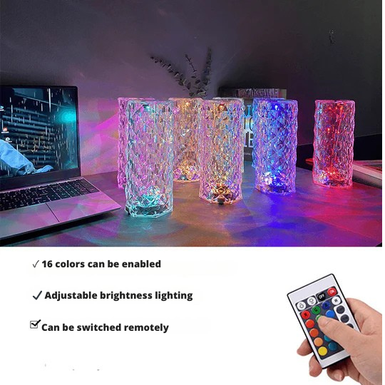 CrystalMax™ - Lámpara de mesa LED con efecto de cristal 