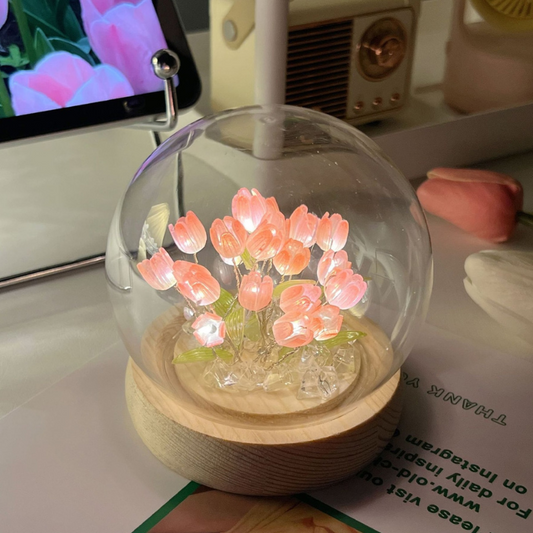 Lampă DIY lalea de asamblat – Lumină florală blândă 