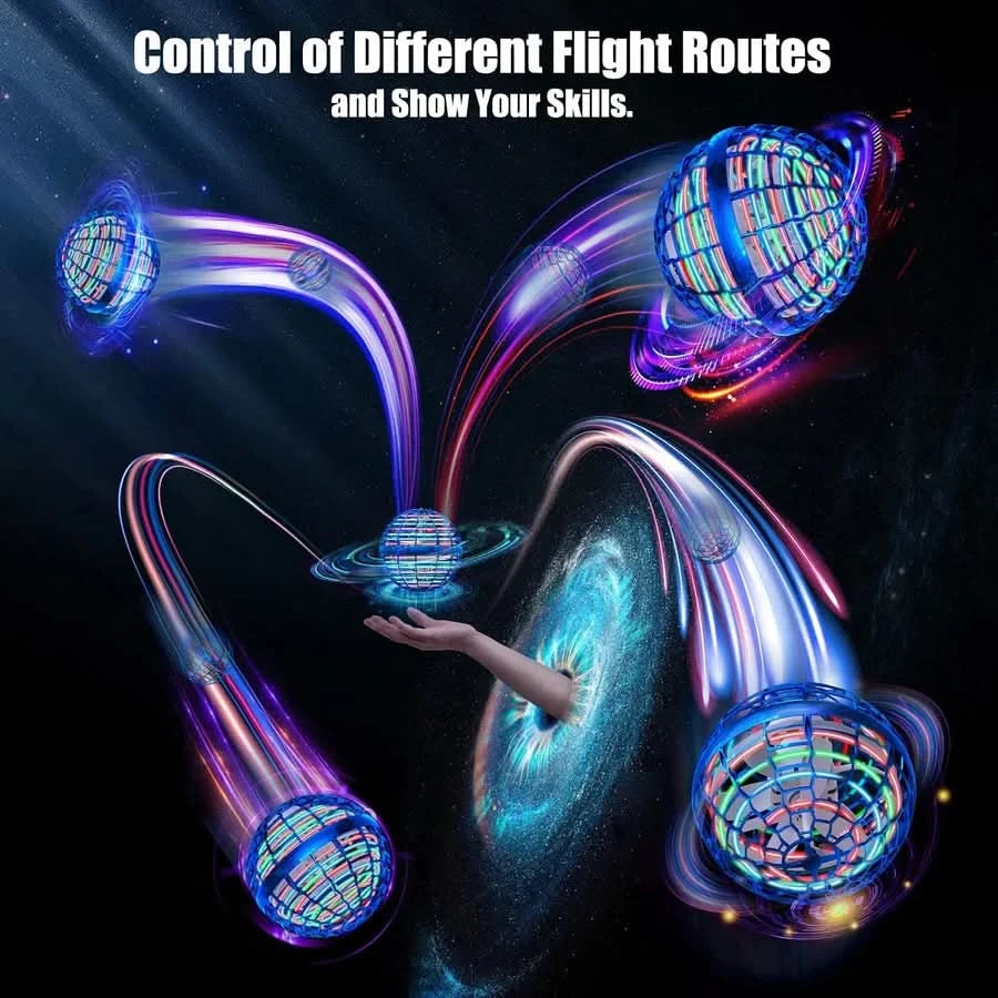 Glowing flying ball for fun and interactive games 