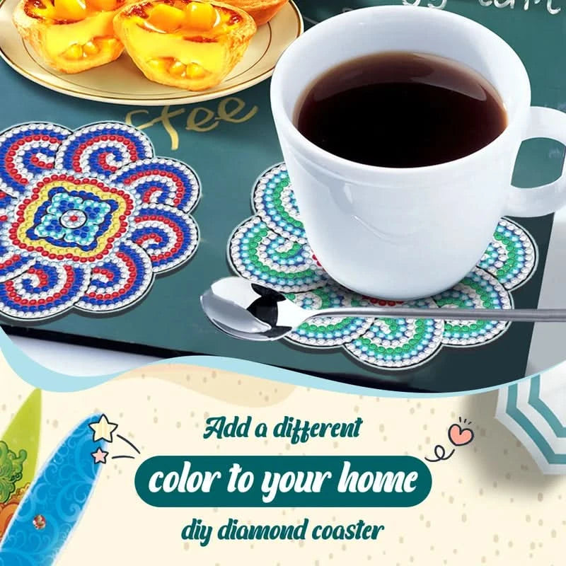 DIY coasters med rhinestones 