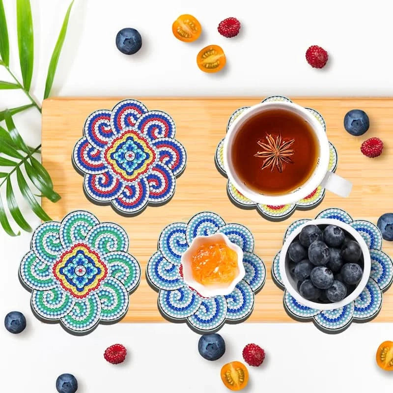 DIY coasters med rhinestones 