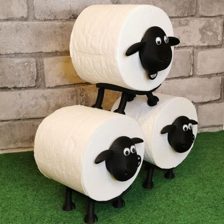 Toiletpapirholder i form af en får 