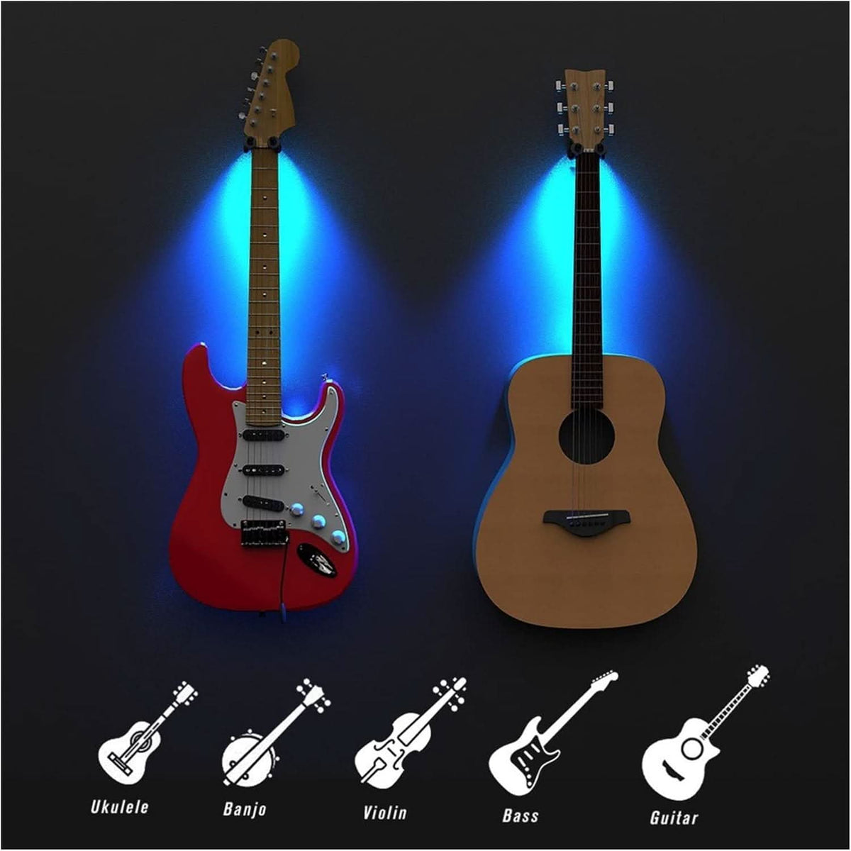 Vægmonteret LED til guitar – Oplys dit instrument 