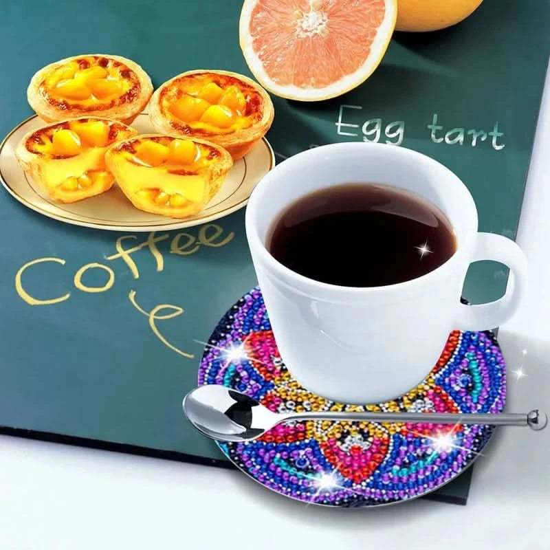 DIY coasters med rhinestones 