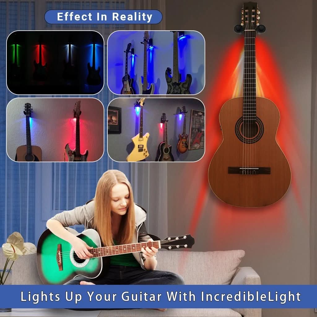 Vægmonteret LED til guitar – Oplys dit instrument 
