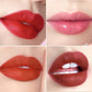 Labios mate rojos en estuche de bolso de mano elegante 