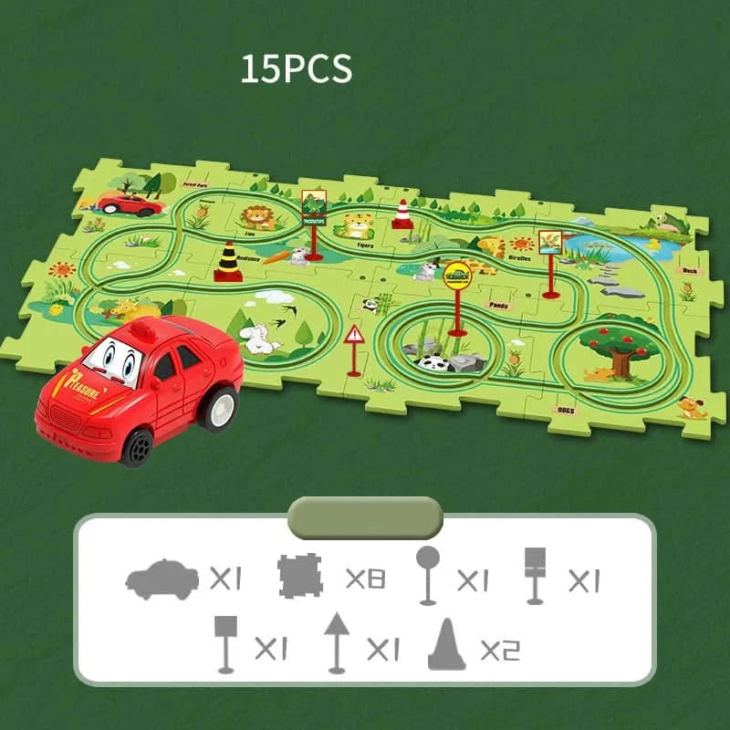 Oktatási kör-puzzle elektromos járművekkel 