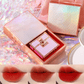 Labios mate rojos en estuche de bolso de mano elegante 