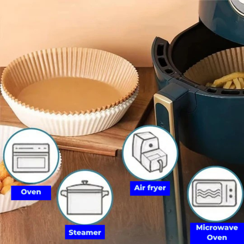 Papeles de cocina prácticos para freidora de aire – Limpieza y ahorro de tiempo 