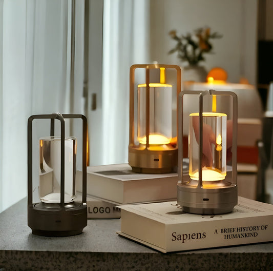 Skandinavisk LED-bordslampa – Elegant och bärbar belysning 