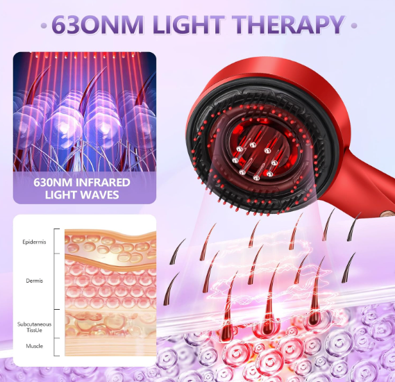 Elektrisk massasje kam for hodebunn 