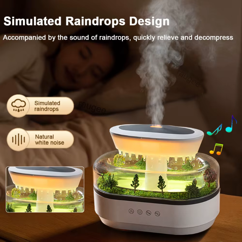 Diffuseur Effet Pluie - Son, Brume & Lumière d'Ambiance