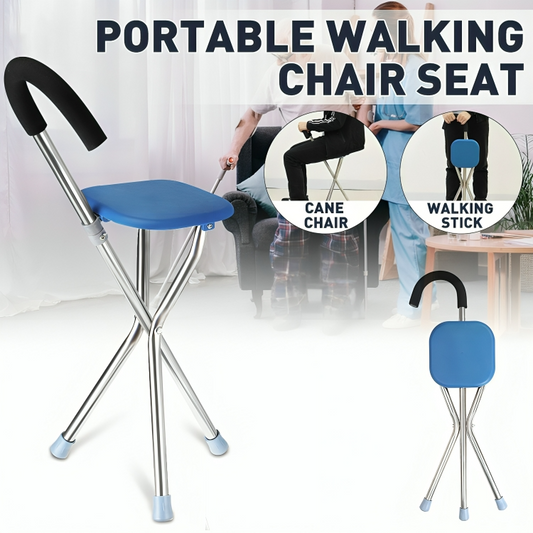 Canne chaise pliable 2 en 1