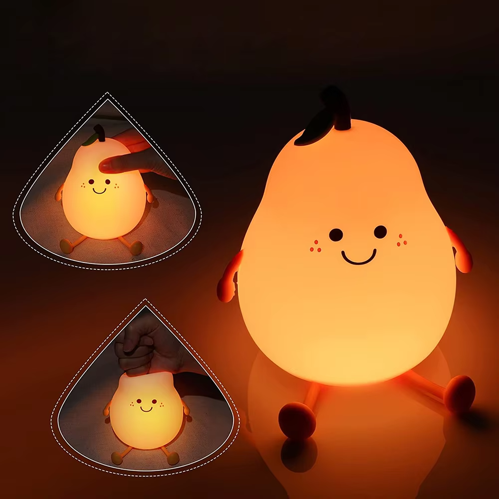 Wiederaufladbare Silikon-Nachtlampe für Kinder 