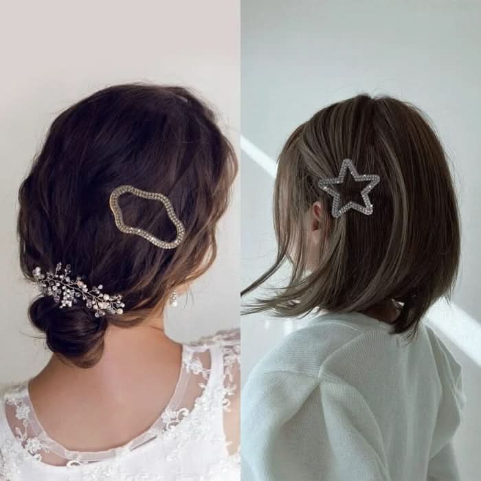 Elegante og glitrende hårnåler (x4) 