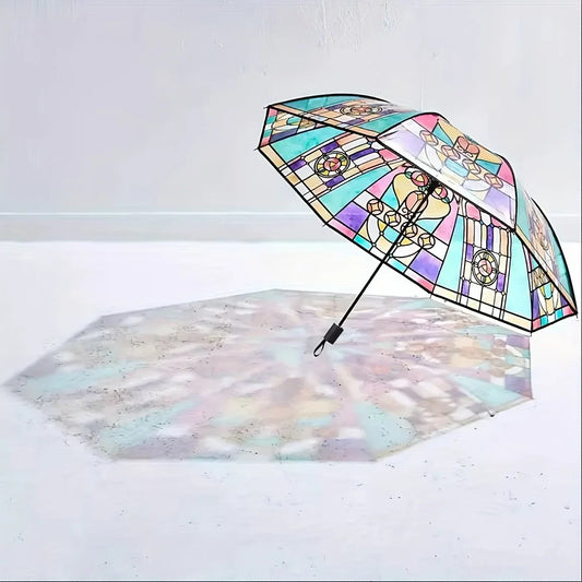 Stained glass umbrella: elegance and instant protection