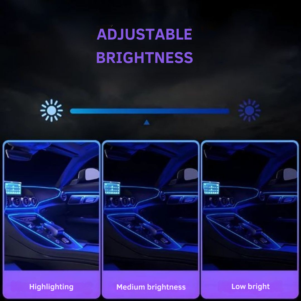 LED-belysning for en stilfull bilinteriør 